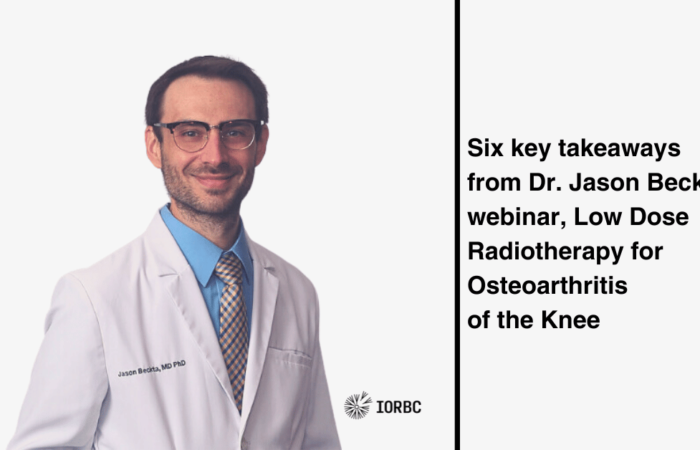 Dr. Jason Beckta's webinar, Low Dose Radiotherapy for Osteoarthritis of the Knee